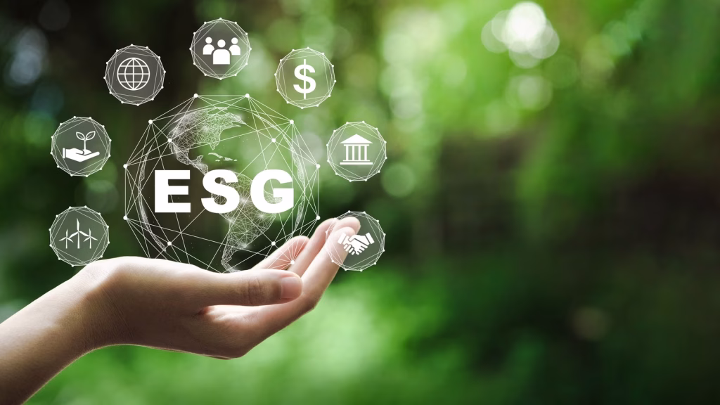 ESG concept image representing environmental social and governance values in sustainable business cleaning services