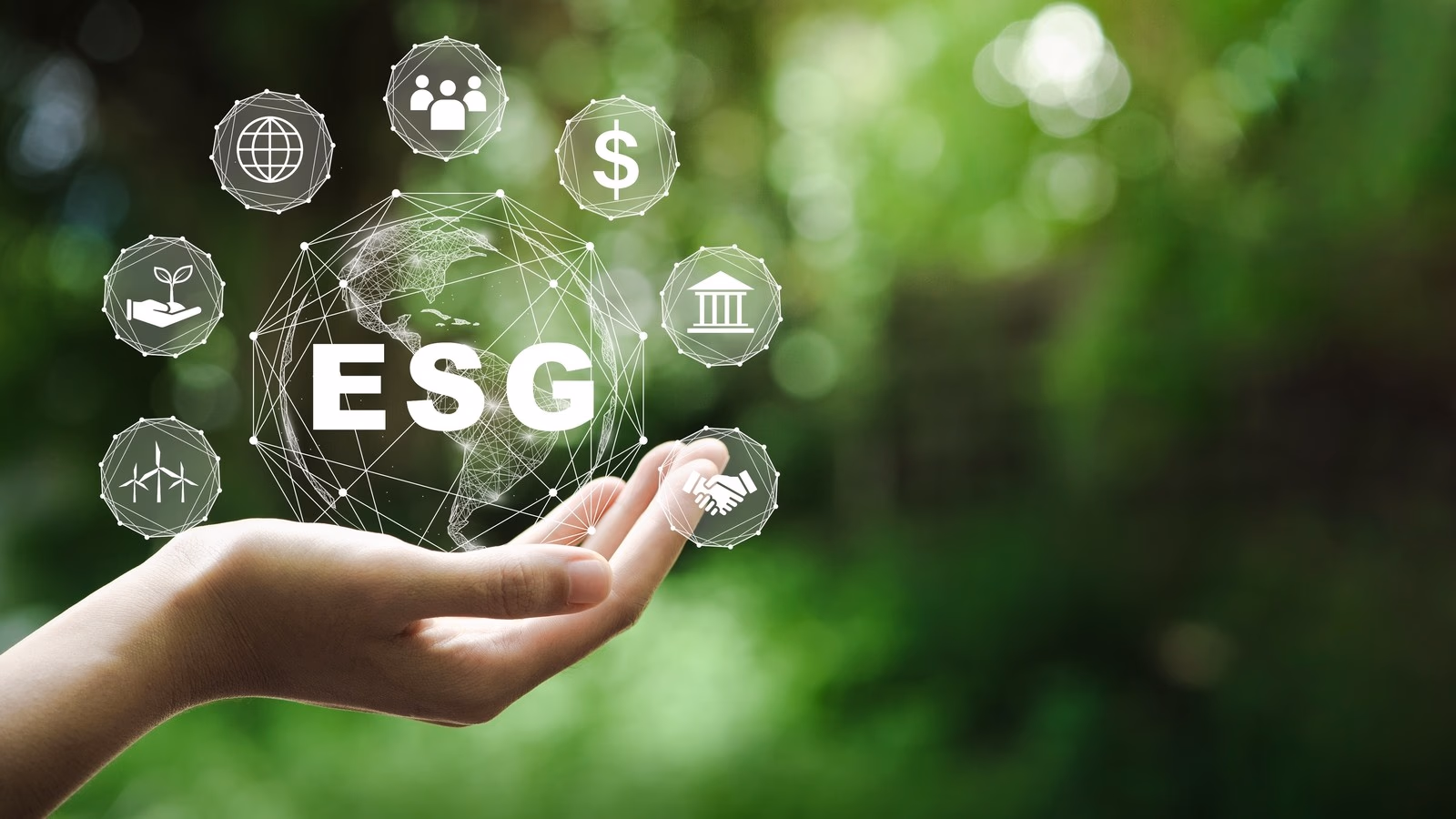ESG concept image representing environmental social and governance values in sustainable business cleaning services